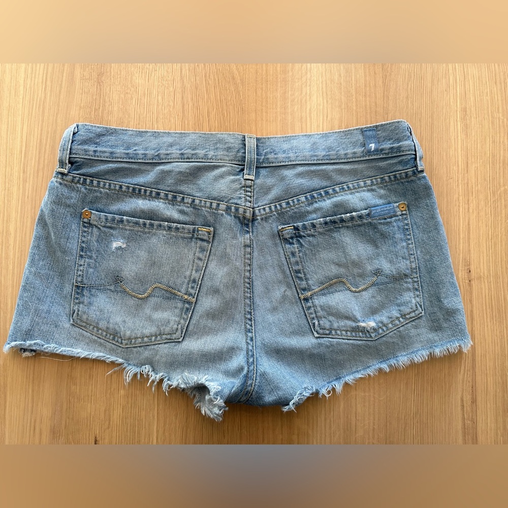 7 For All Mankind Distressed Jean Shorts - Size 28